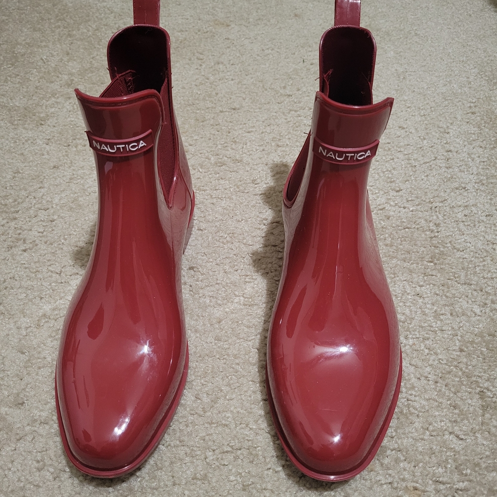 Nautica Red Ankle Boots